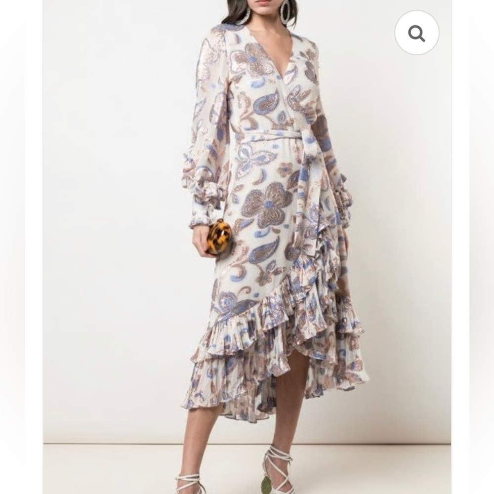 Alexis Abessa paisley midi dress